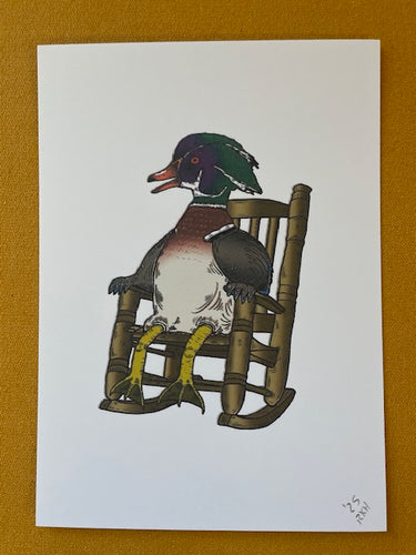 Graphic Post Card, Color, Wood Duck